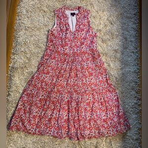 J Crew Floral Sleeveless Red Dress - sz XS
